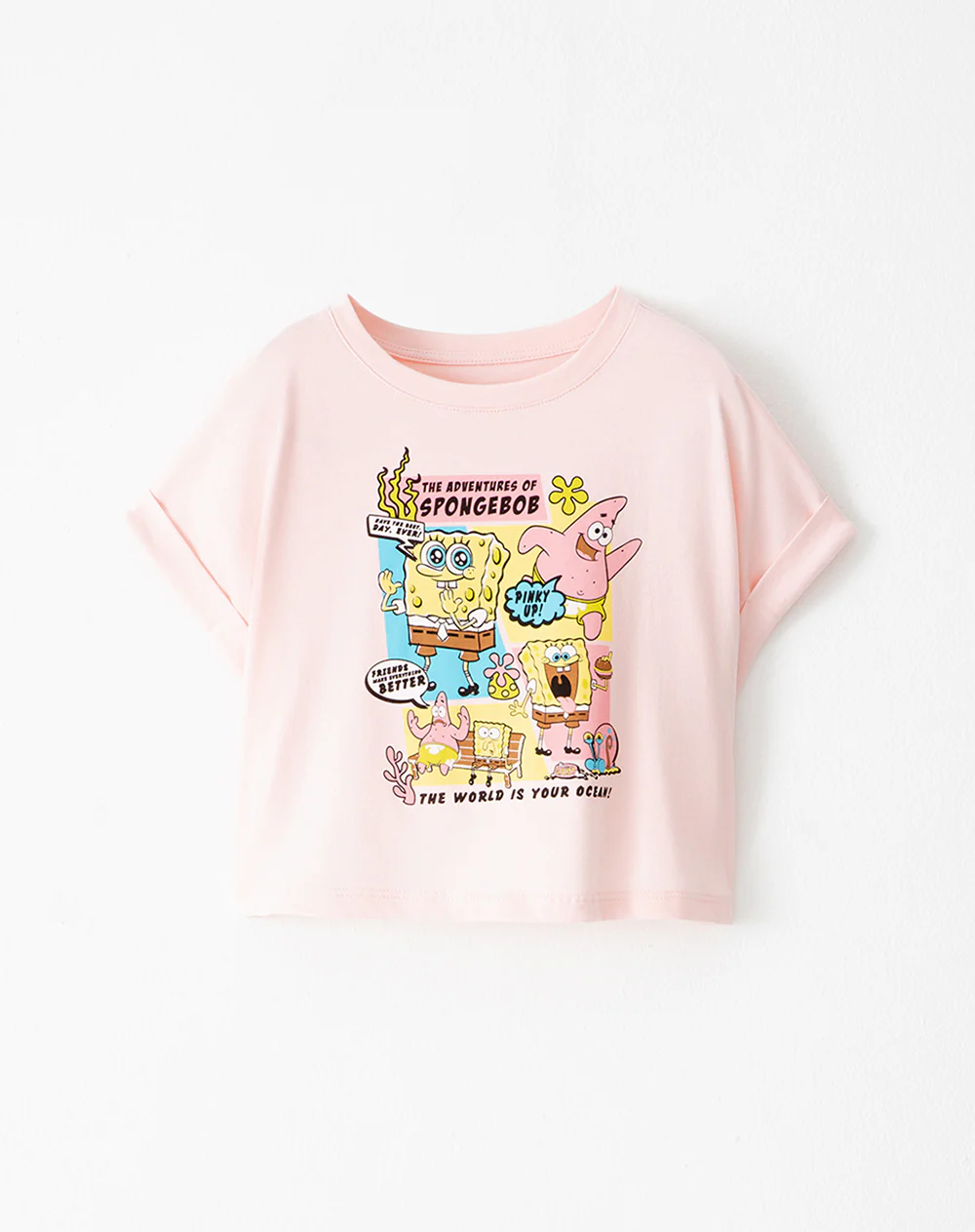 Camiseta regular Bob Esponja rosa niña - Image 5
