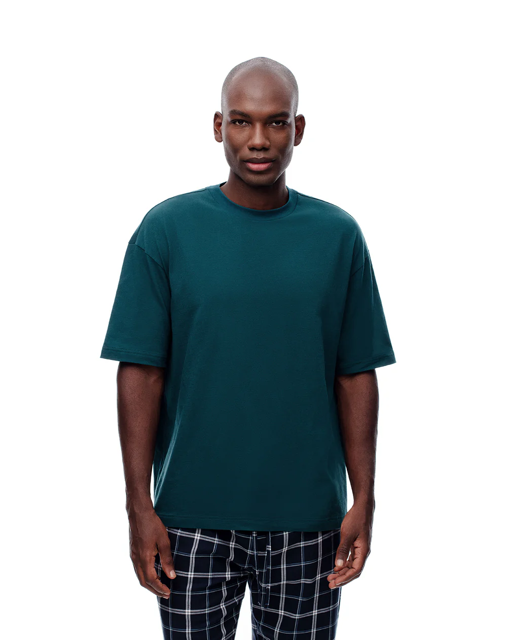 Camiseta relax algodón verde hombre