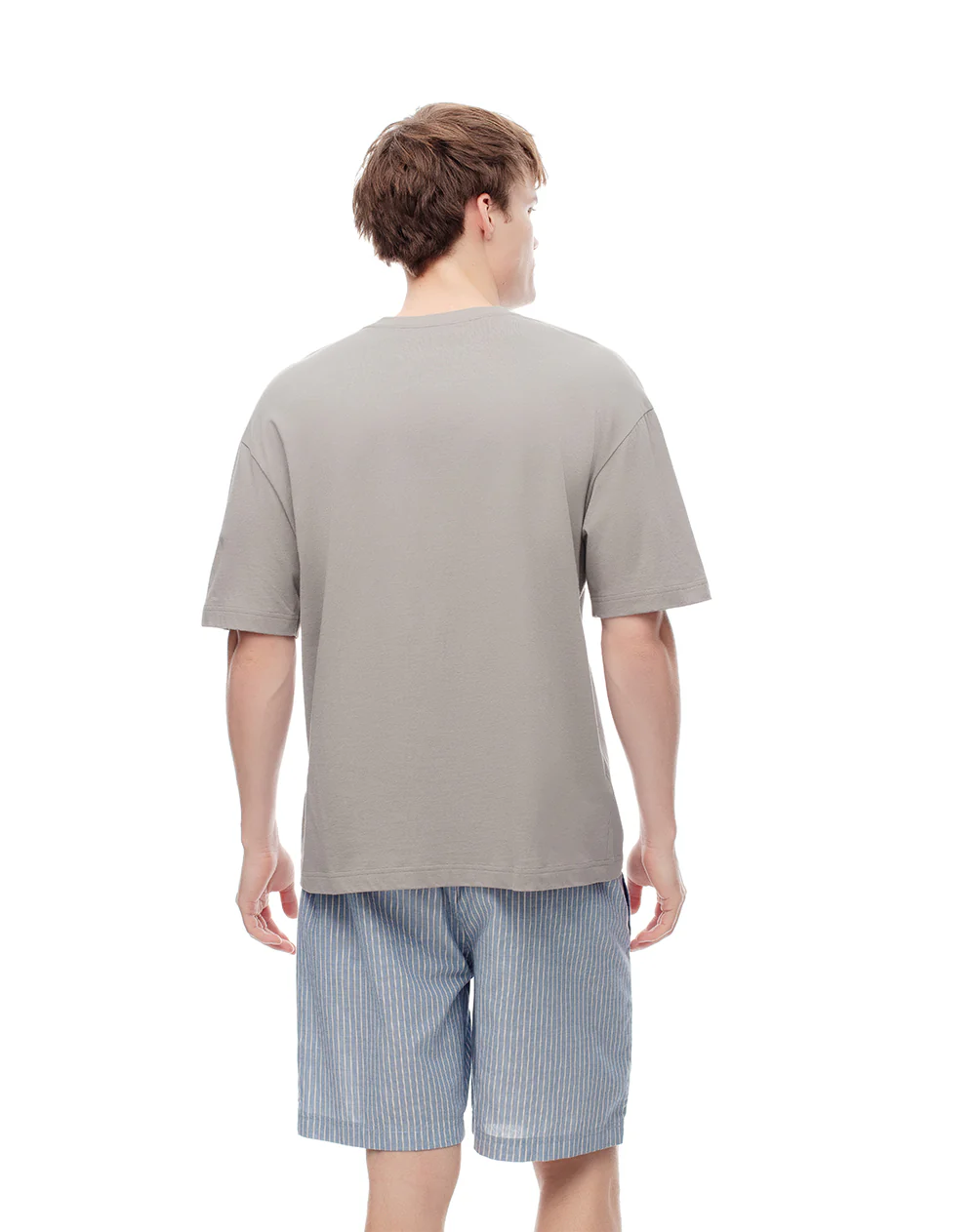 Camiseta relax algodón taupe hombre - Image 2
