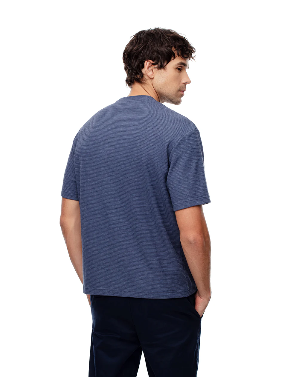 Camiseta oversize azul hombre - Image 2