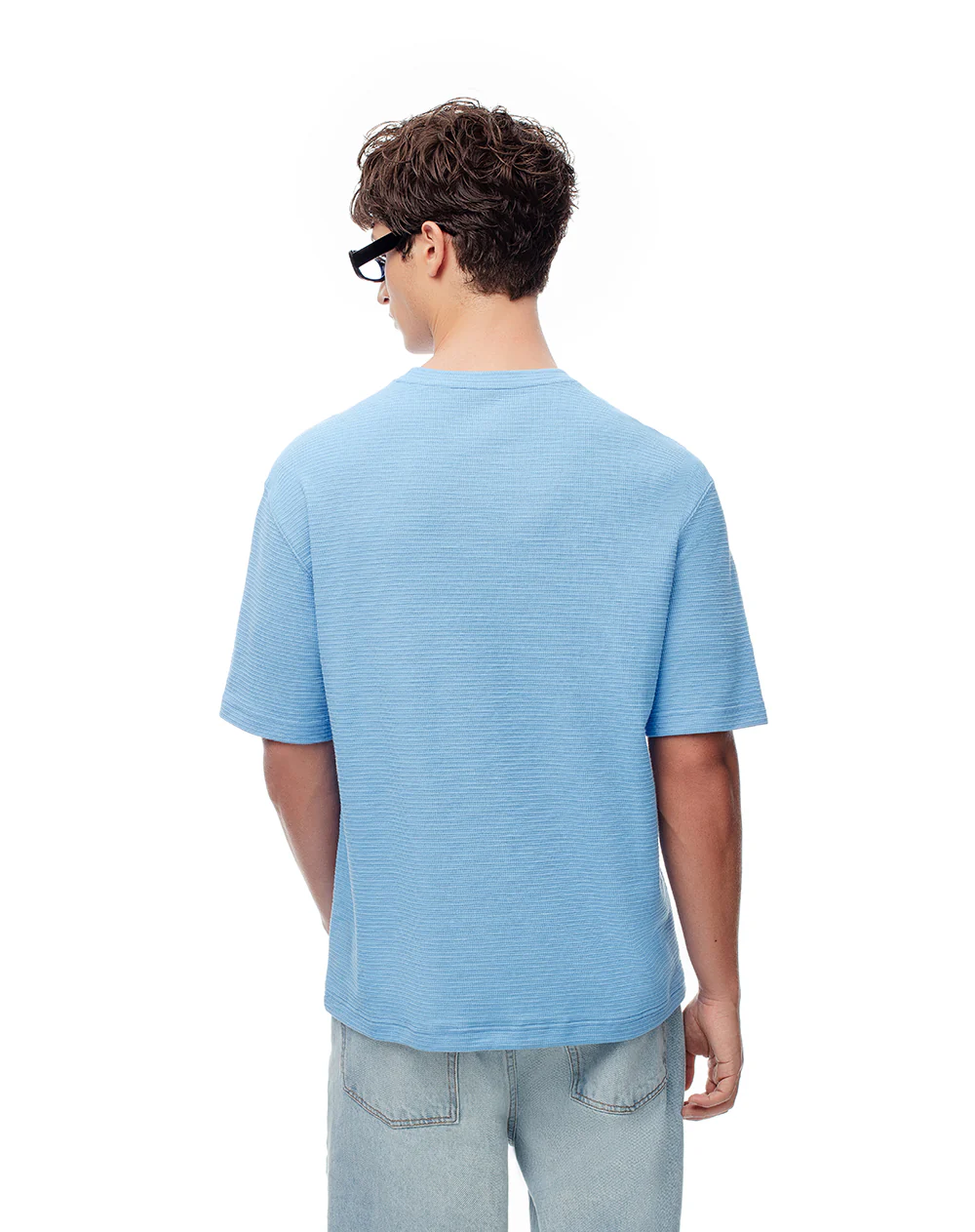 Camiseta oversize azul hombre - Image 2