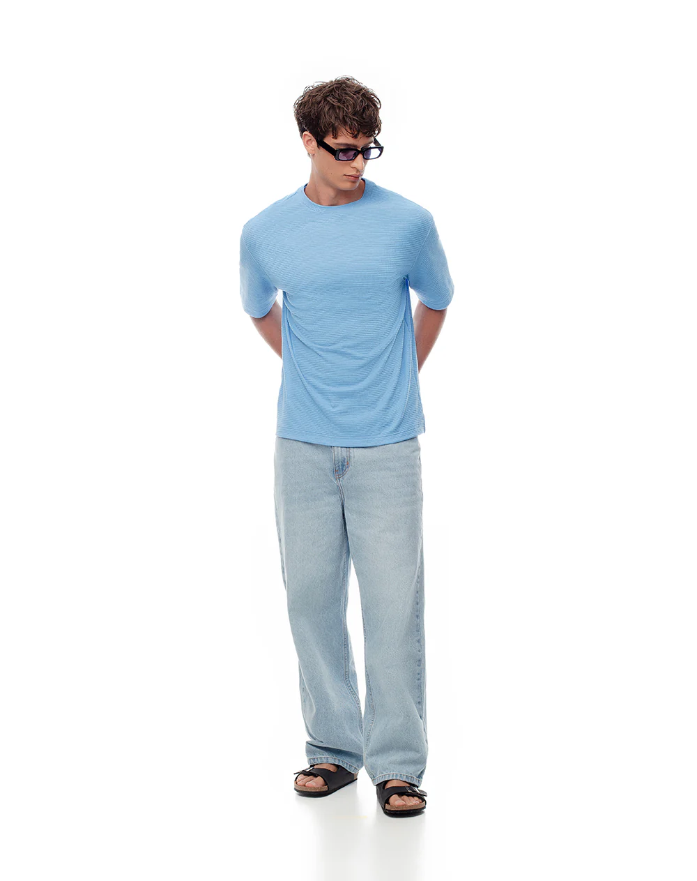 Camiseta oversize azul hombre - Image 3