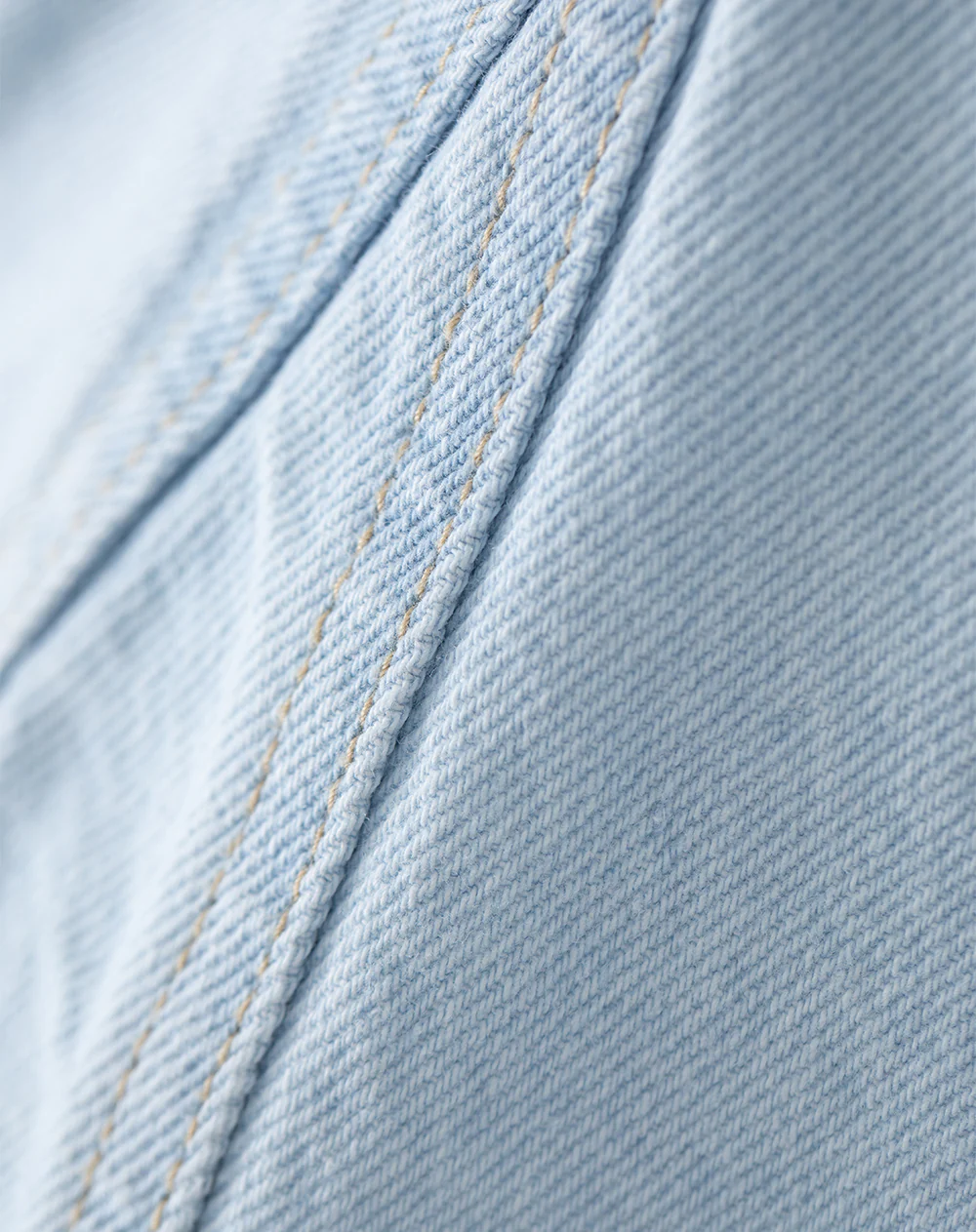 Falda short tiro medio denim índigo claro mujer - Image 7