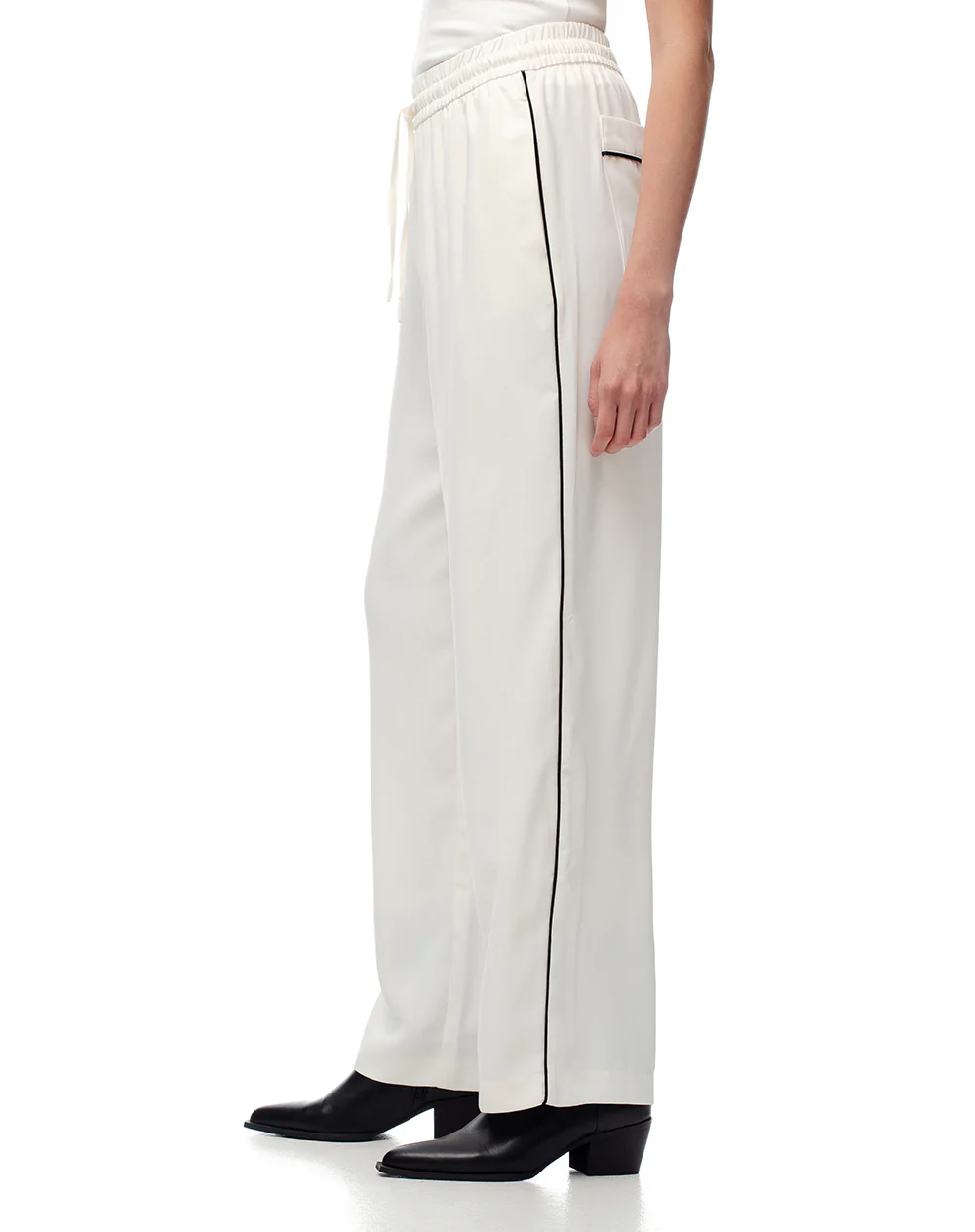 Pantalón tiro alto liviano blanco mujer - Image 5