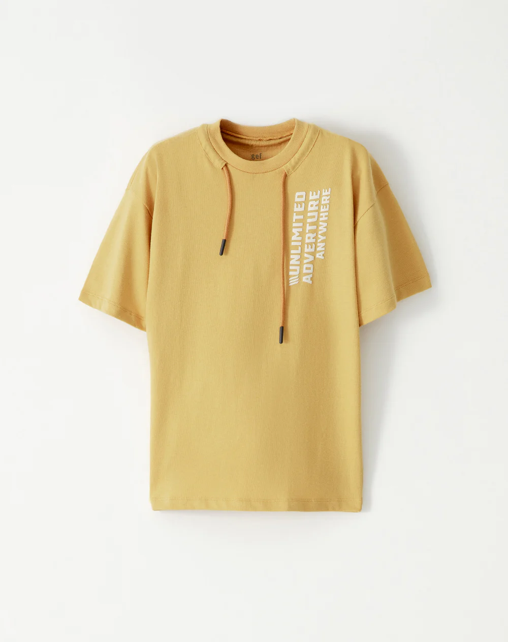 Camiseta regular algodón mostaza estampata niño - Image 6
