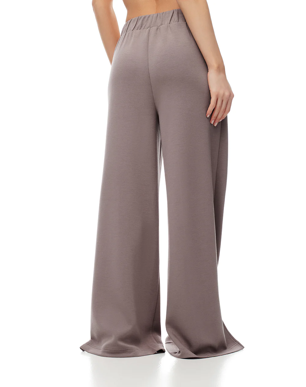 Pantalón tiro alto café mujer - Image 2