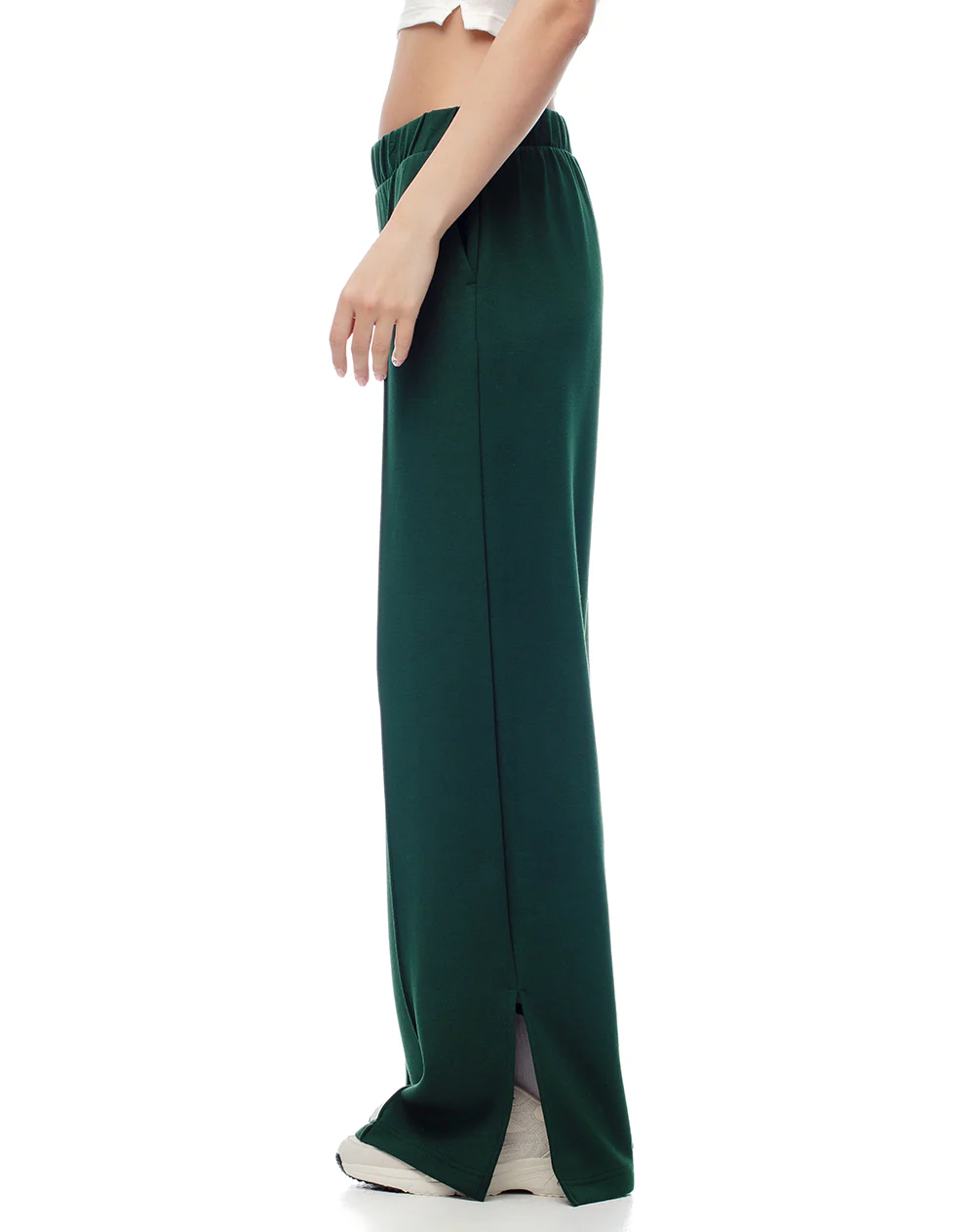 Pantalón tiro alto verde mujer - Image 3