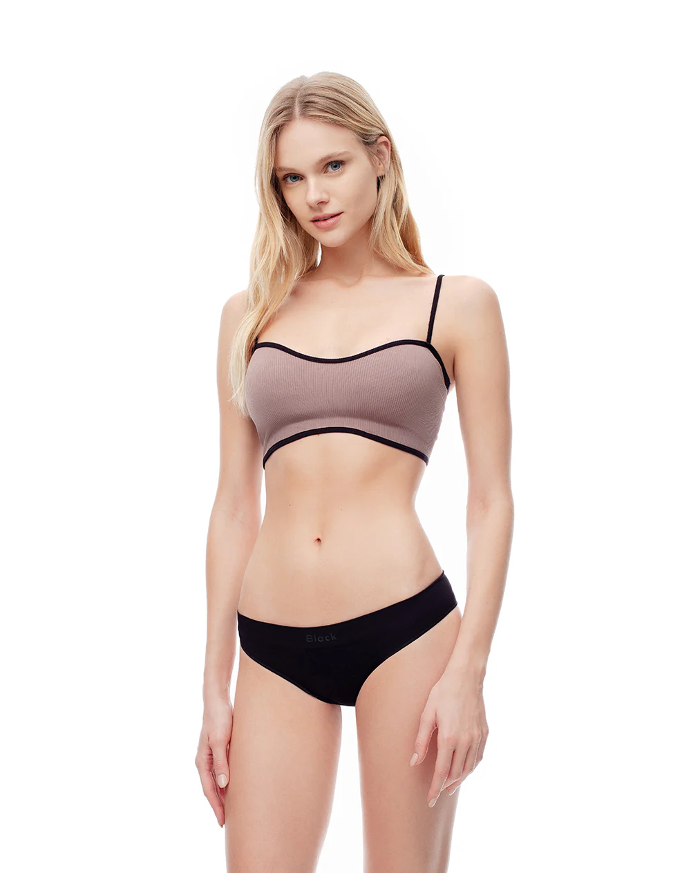 Top soporte medio seamless café mujer - Image 3