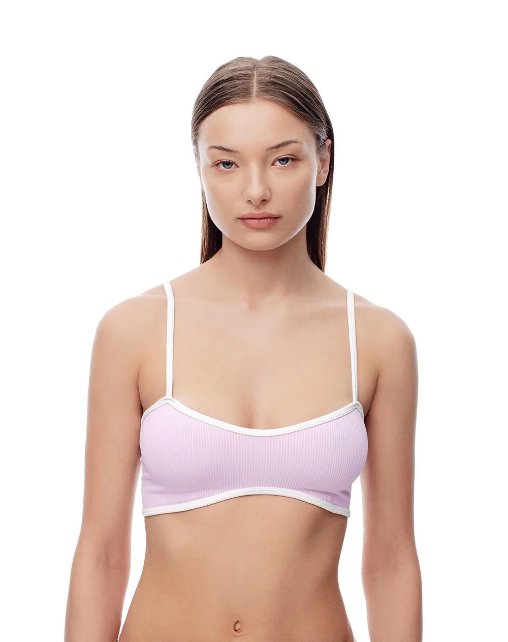 Top soporte medio seamless rosado mujer