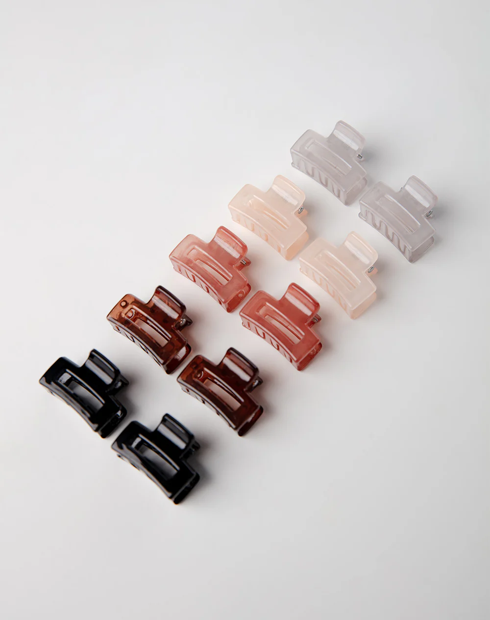 Set pinzas para el cabello x10unds surtidas mujer