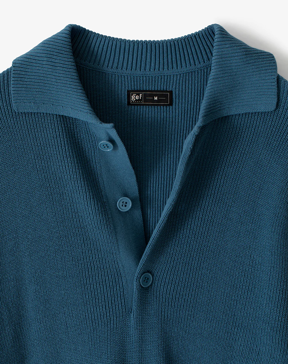 Buzo regular tejido de punto algodón azul hombre - Image 7
