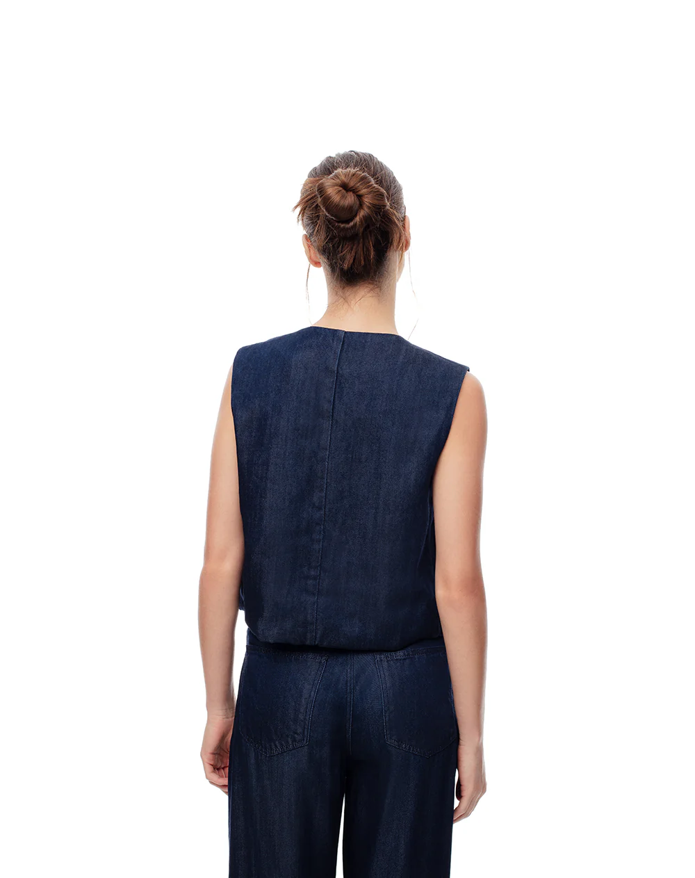 Chaleco regular índigo oscuro mujer - Image 3