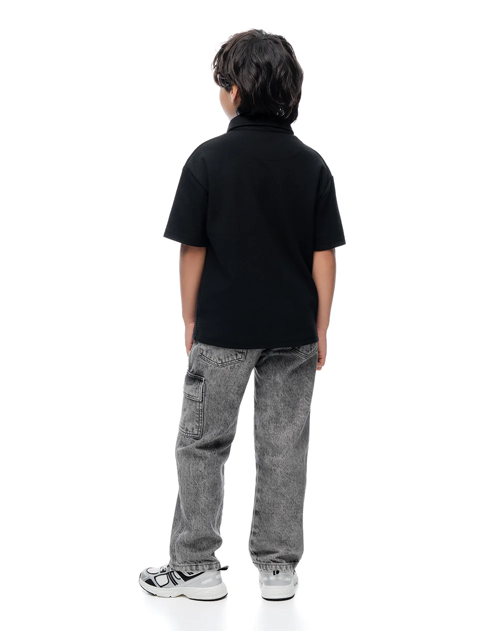 Polo regular negra niño - Image 2