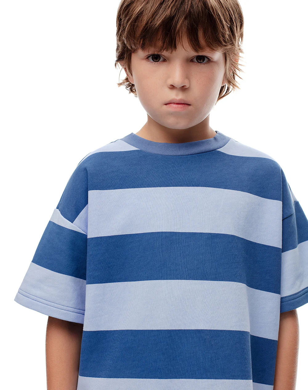 Camiseta regular algodón rayas niño