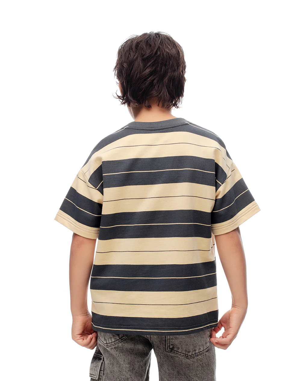 Camiseta regular algodón rayas niño - Image 2