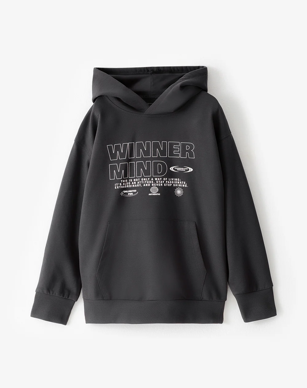 Buzo tipo hoddie gris niño - Image 6