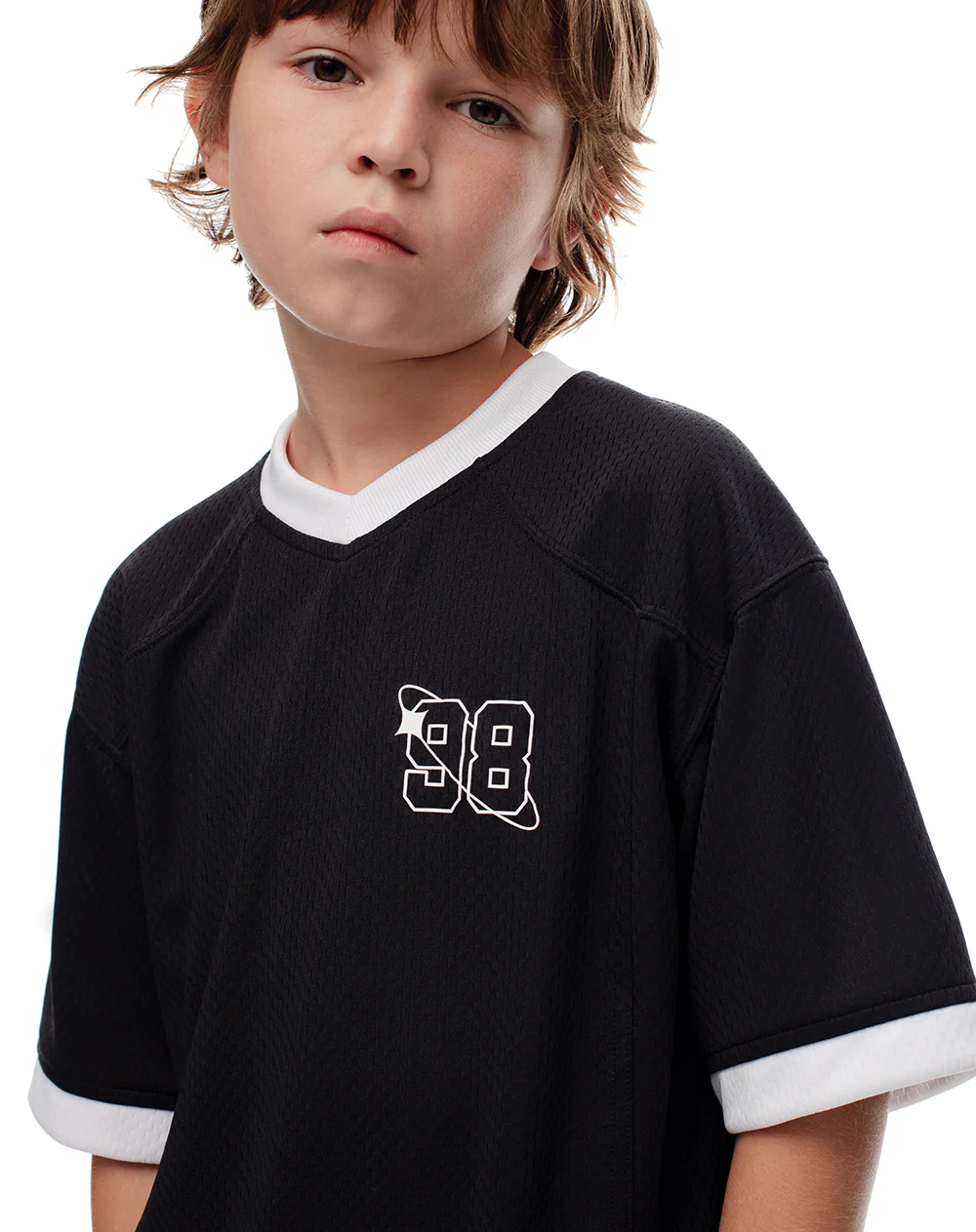 Camiseta oversize negra estampada niño - Image 6