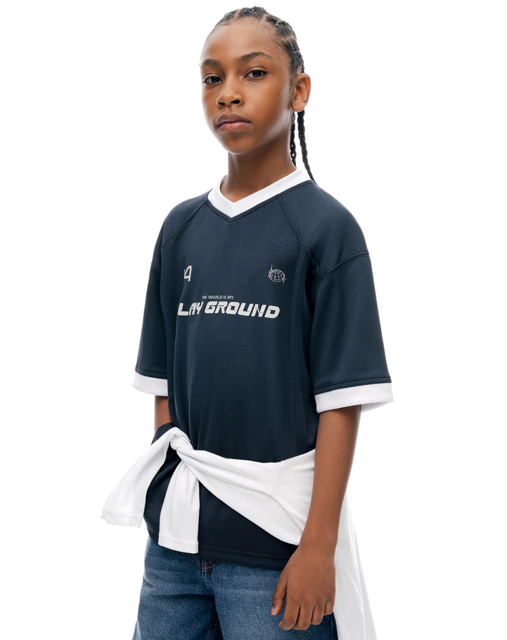 Camiseta regular manga corta azul niño