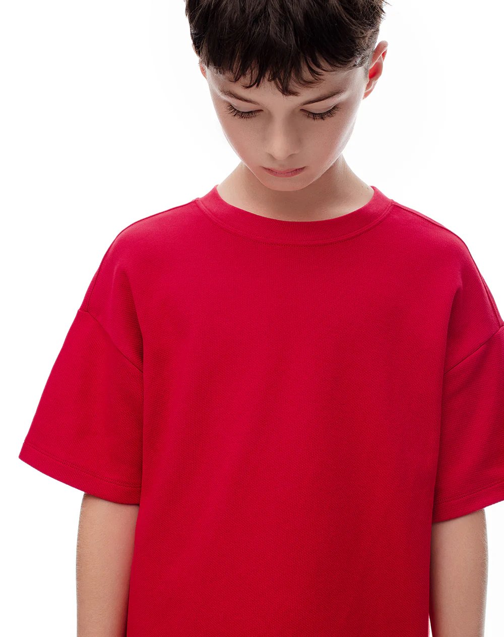 Camiseta regular algodón roja niño - Image 4