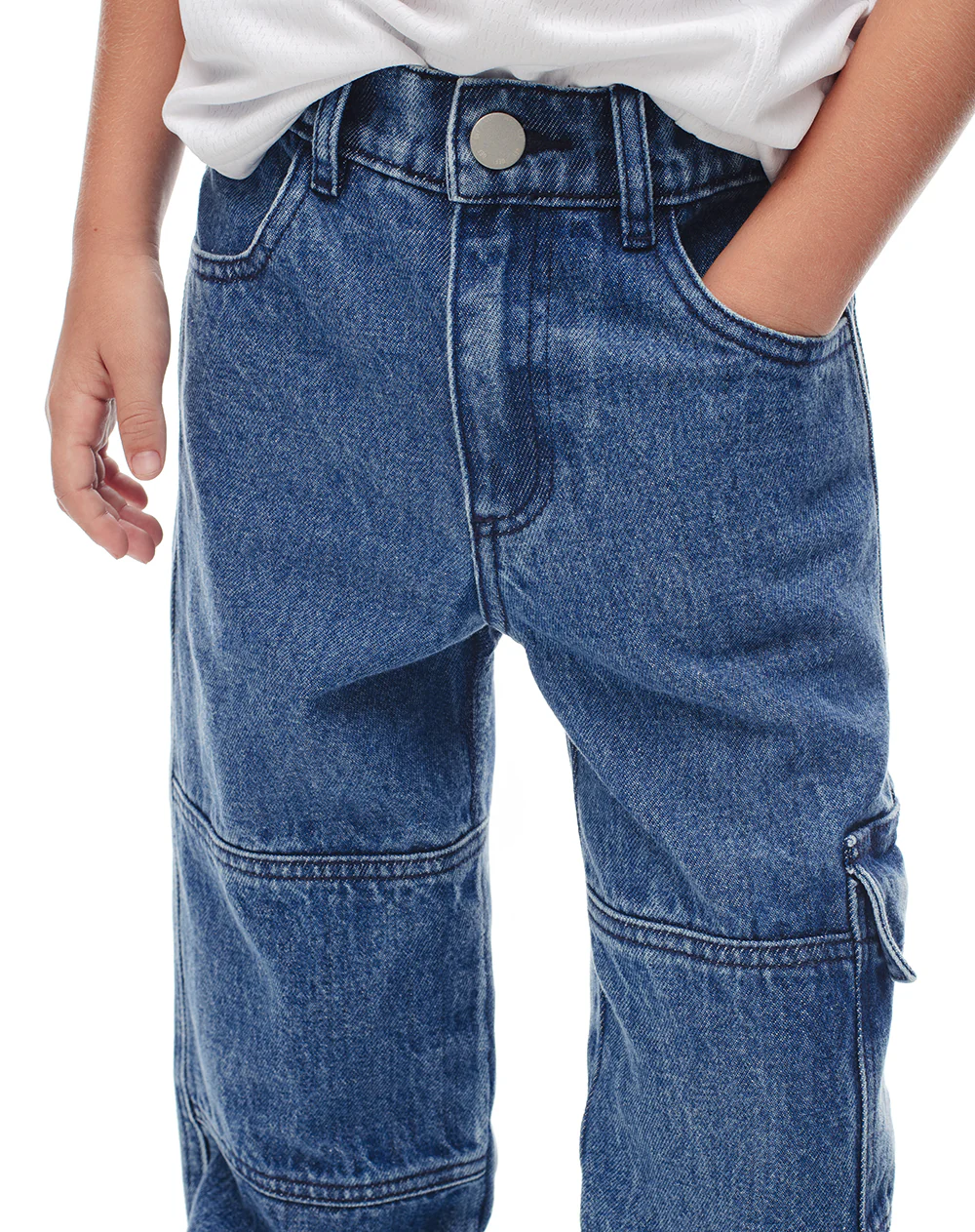 Jean cargo índigo oscuro niño - Image 3