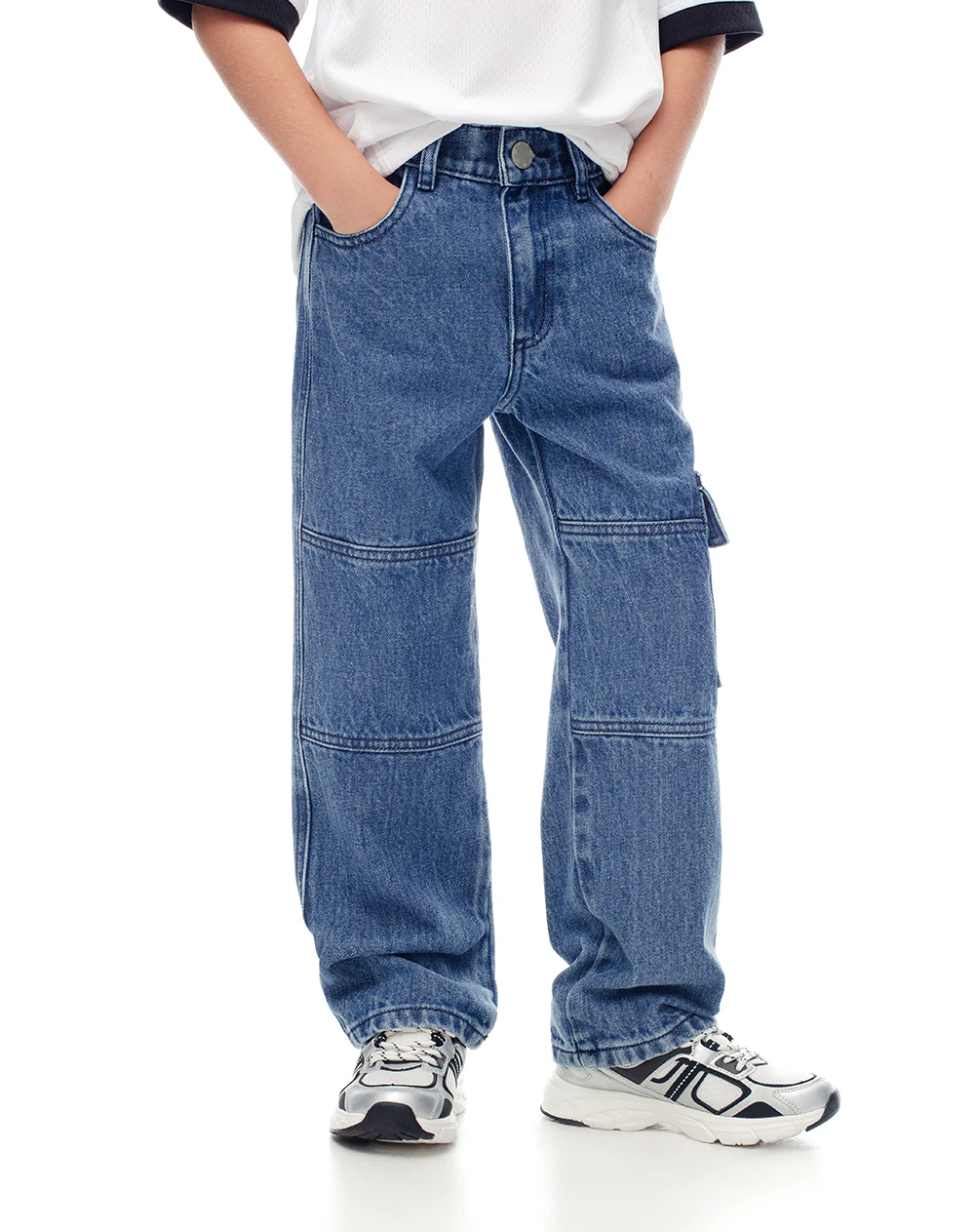 Jean cargo índigo oscuro niño - Image 4