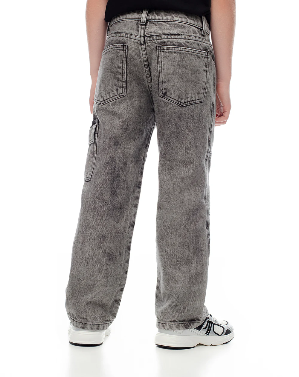 Jean cargo gris niño - Image 2
