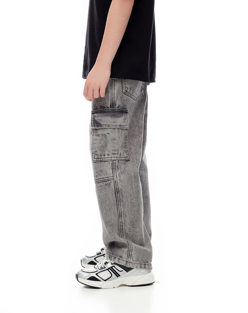 Jean cargo gris niño - Image 5