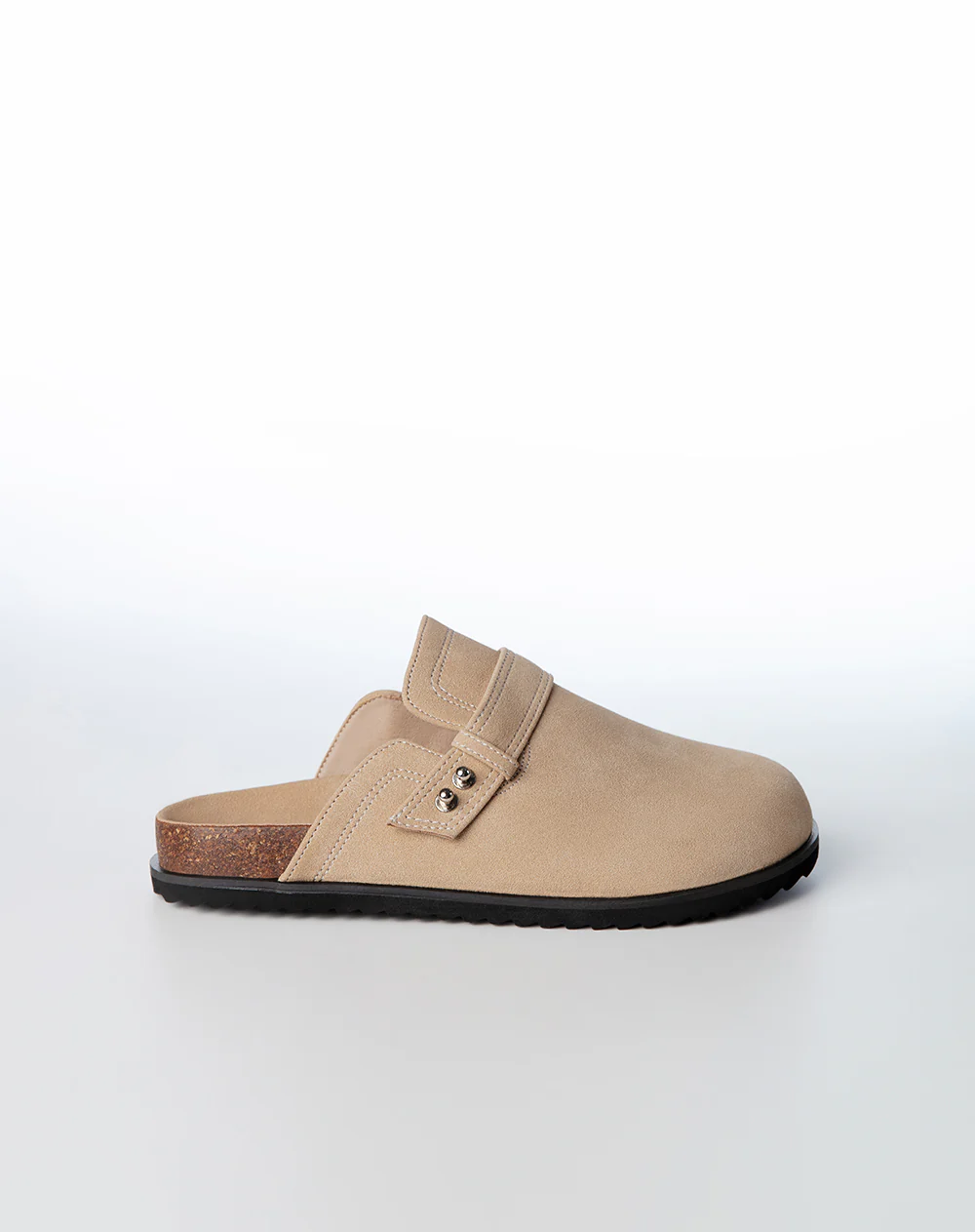 Zuecos tipo clog gamuzado café infantil unisex niña - Image 2
