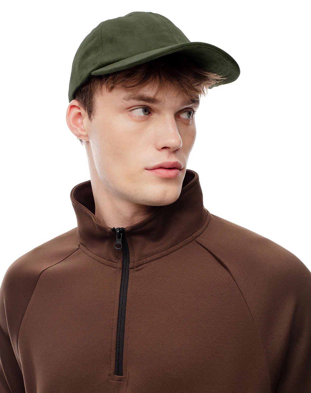 Gorra efecto gamuza verde unisex hombre - Image 2