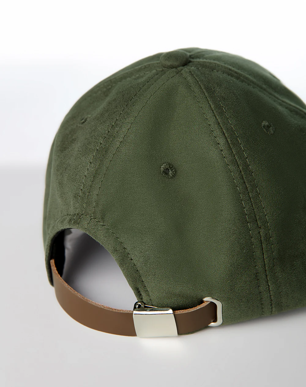 Gorra efecto gamuza verde unisex hombre - Image 3