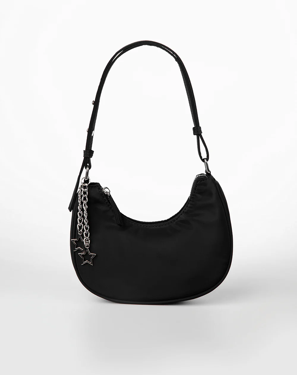 Bolso tipo baguette negro niña