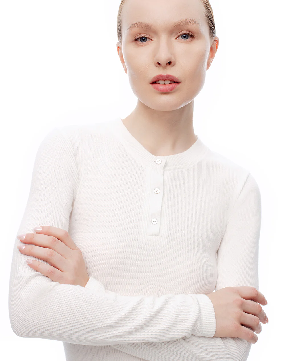 Camibuzo slim blanco mujer
