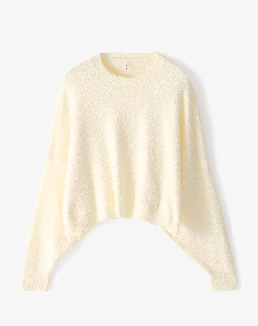 Suéter relax textura bouclé amarillo mujer - Image 6