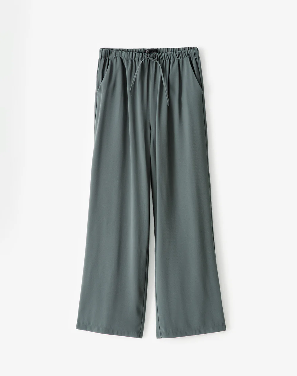 Pantalón wide leg tiro alto verde rayas mujer - Image 6