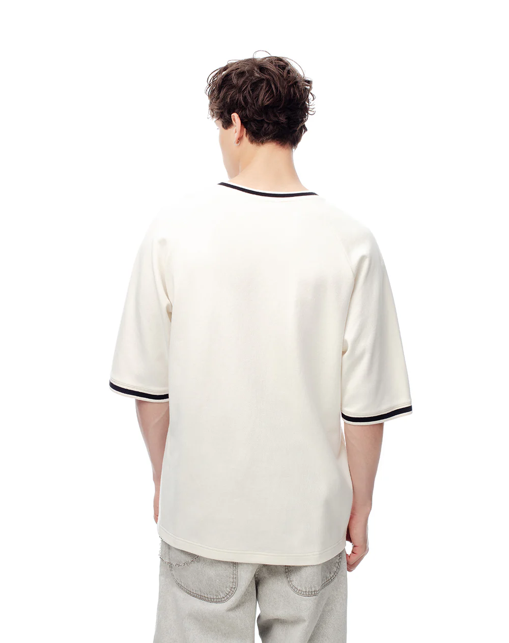 Camiseta regular algodón vainilla bordada hombre - Image 2