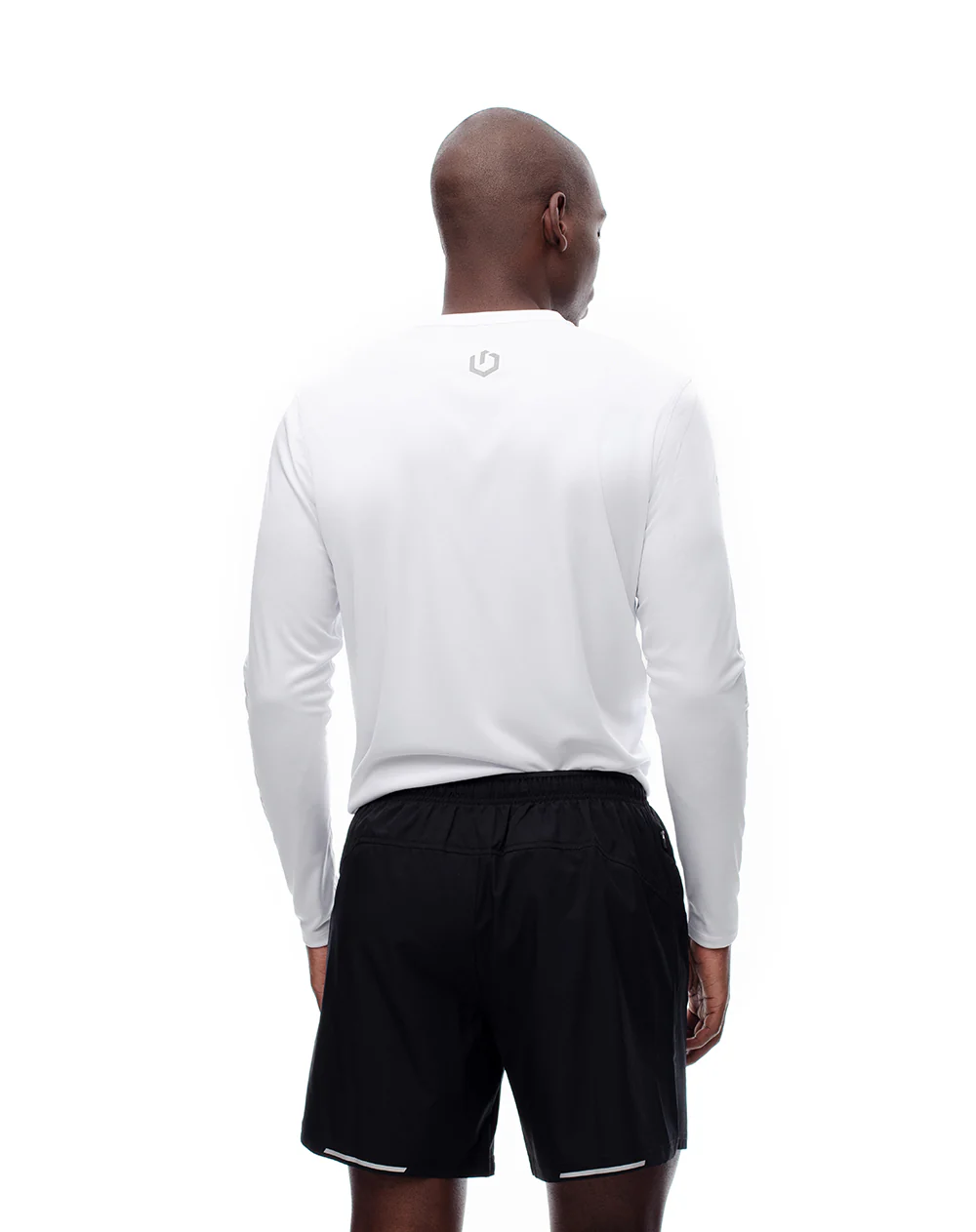 Pantaloneta deportiva malla interna negra hombre - Image 3