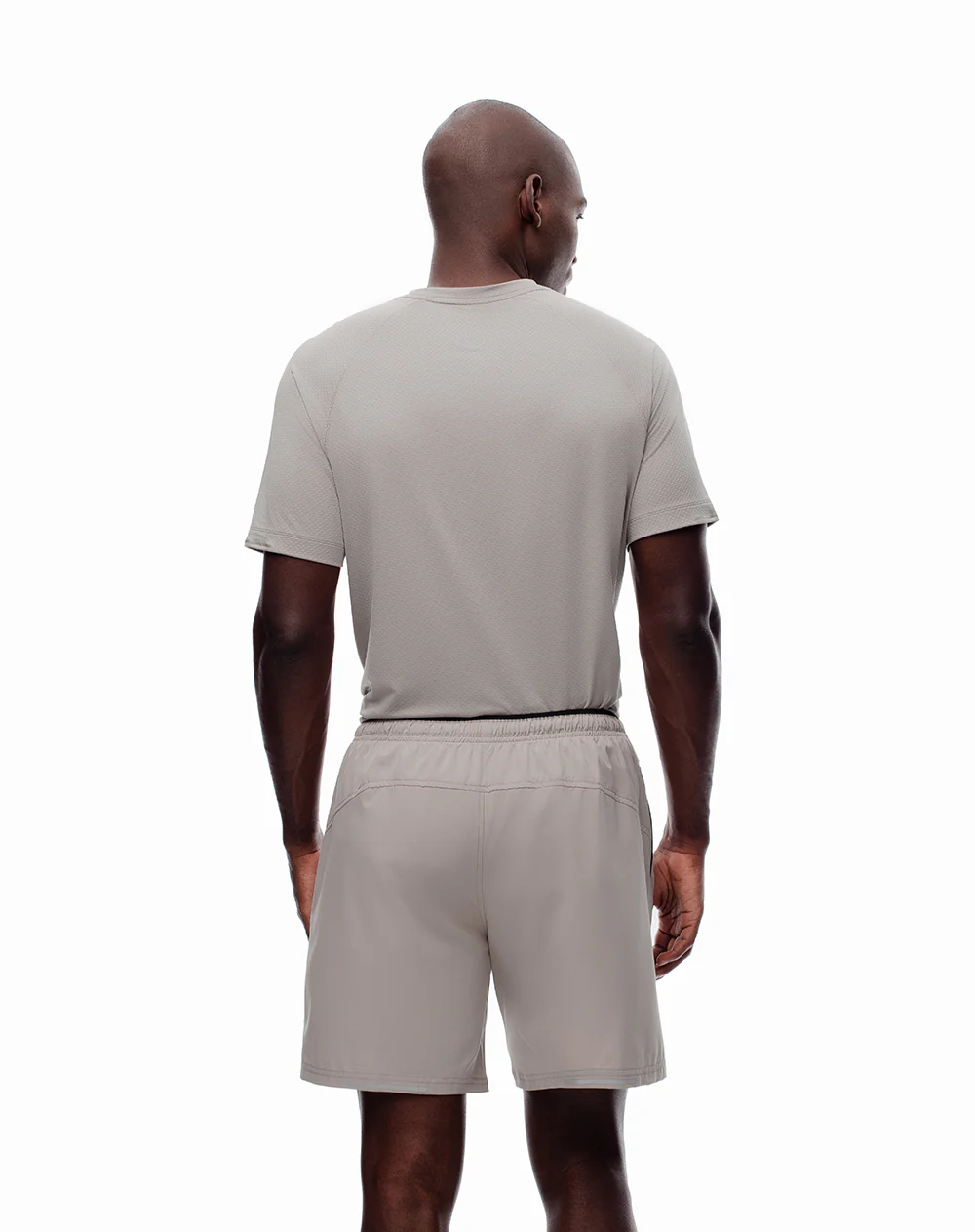 Pantaloneta deportiva malla interna taupe hombre - Image 2