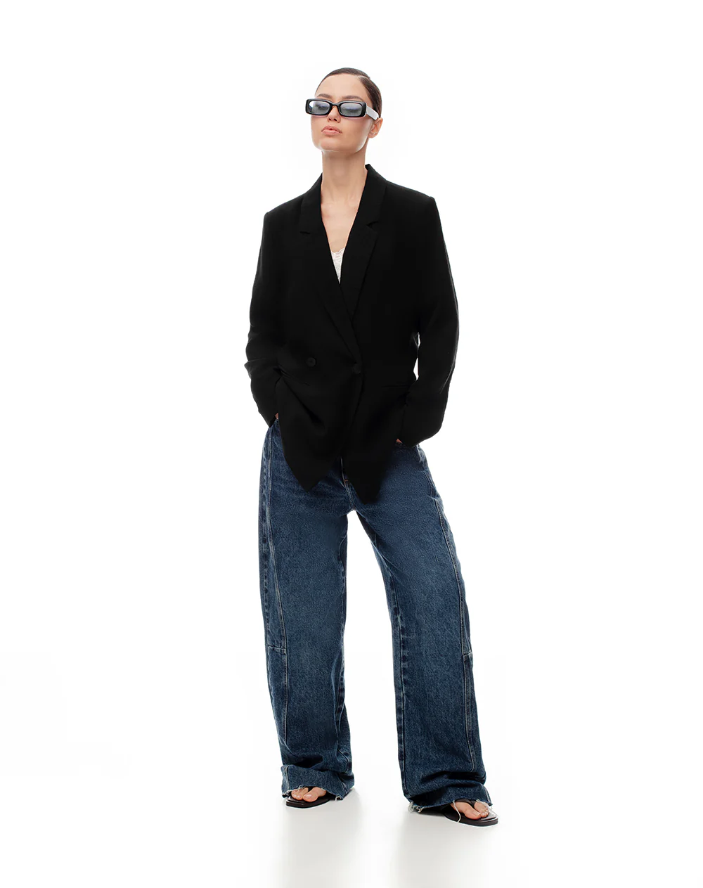 Blazer oversize negro mujer - Image 4