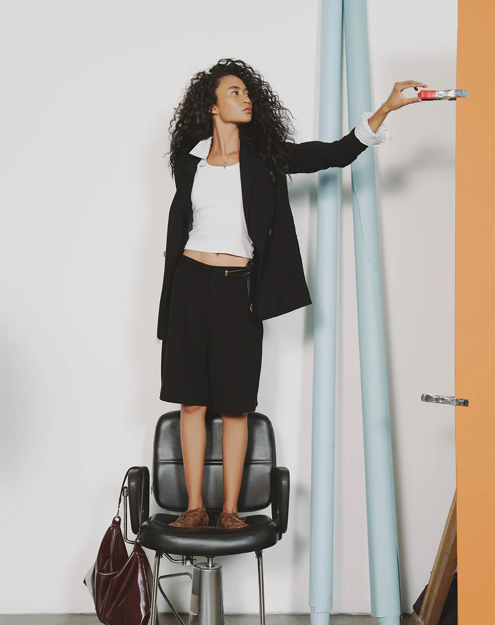 Blazer oversize negro mujer - Image 5