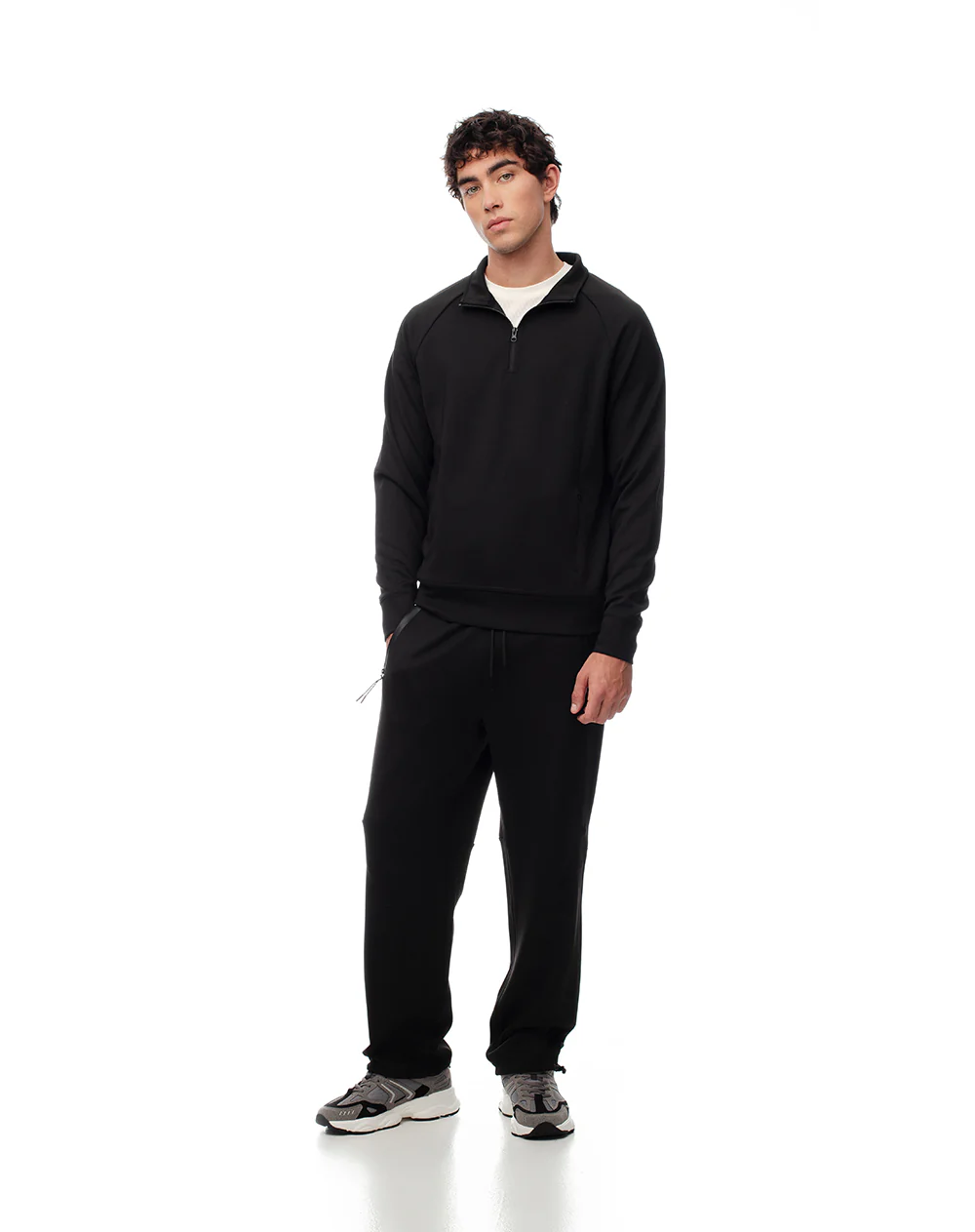 Buzo relax tacto suave negro hombre - Image 4