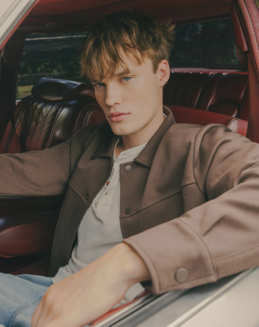 Chaqueta overshirt chocolate hombre - Image 6