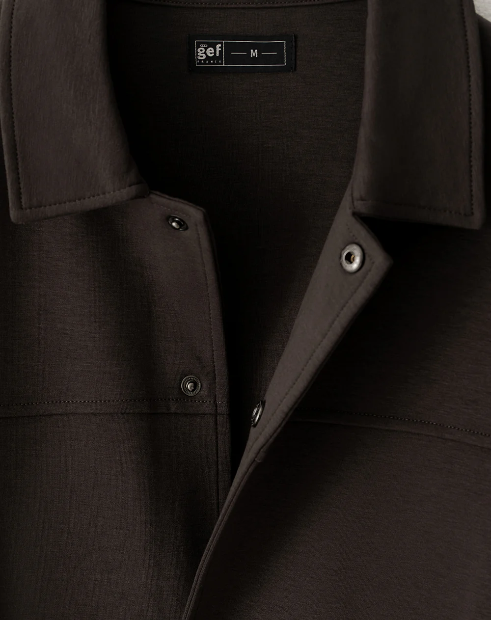 Chaqueta overshirt chocolate hombre - Image 8