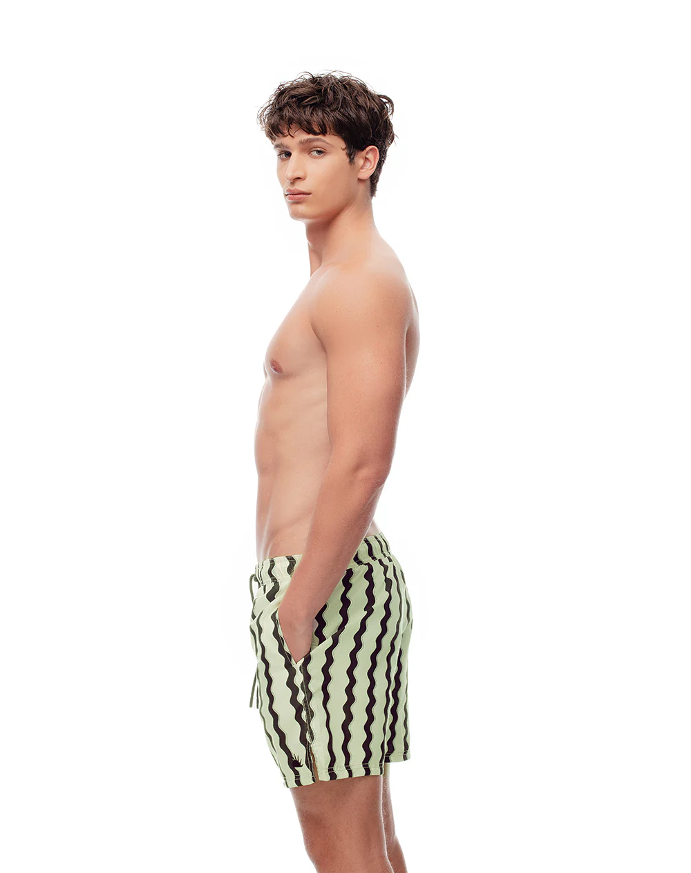 Pantaloneta de baño rayas hombre - Image 3