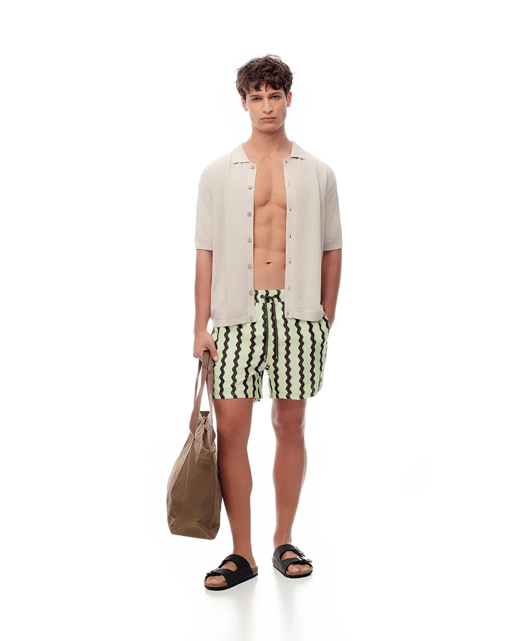 Pantaloneta de baño rayas hombre - Image 4