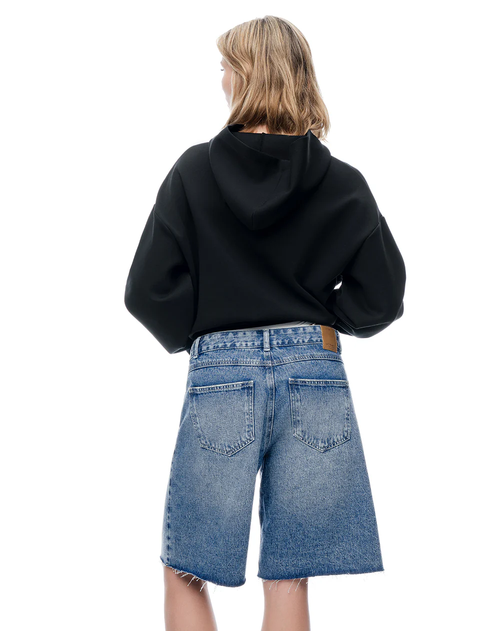 Bermuda regular tiro medio denim índigo medio mujer - Image 2