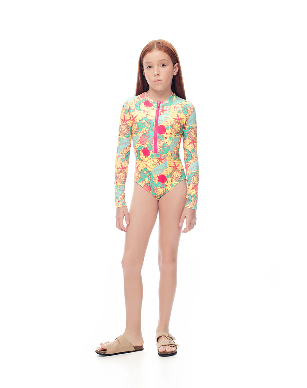 Vestido de baño manga larga estampado niña - Image 3