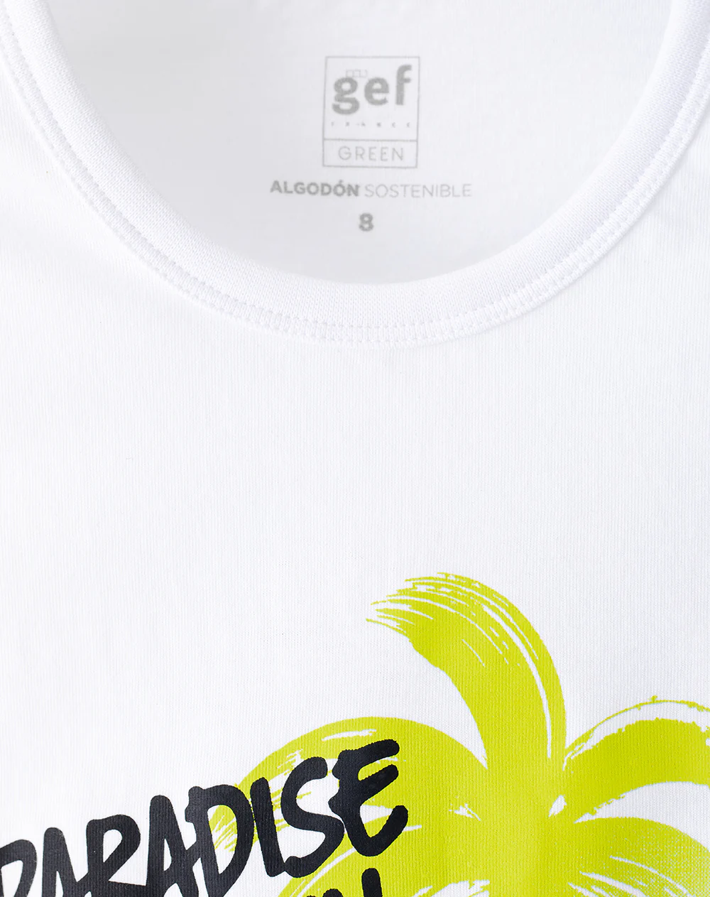 Camisilla algodón blanca estampada niño - Image 6