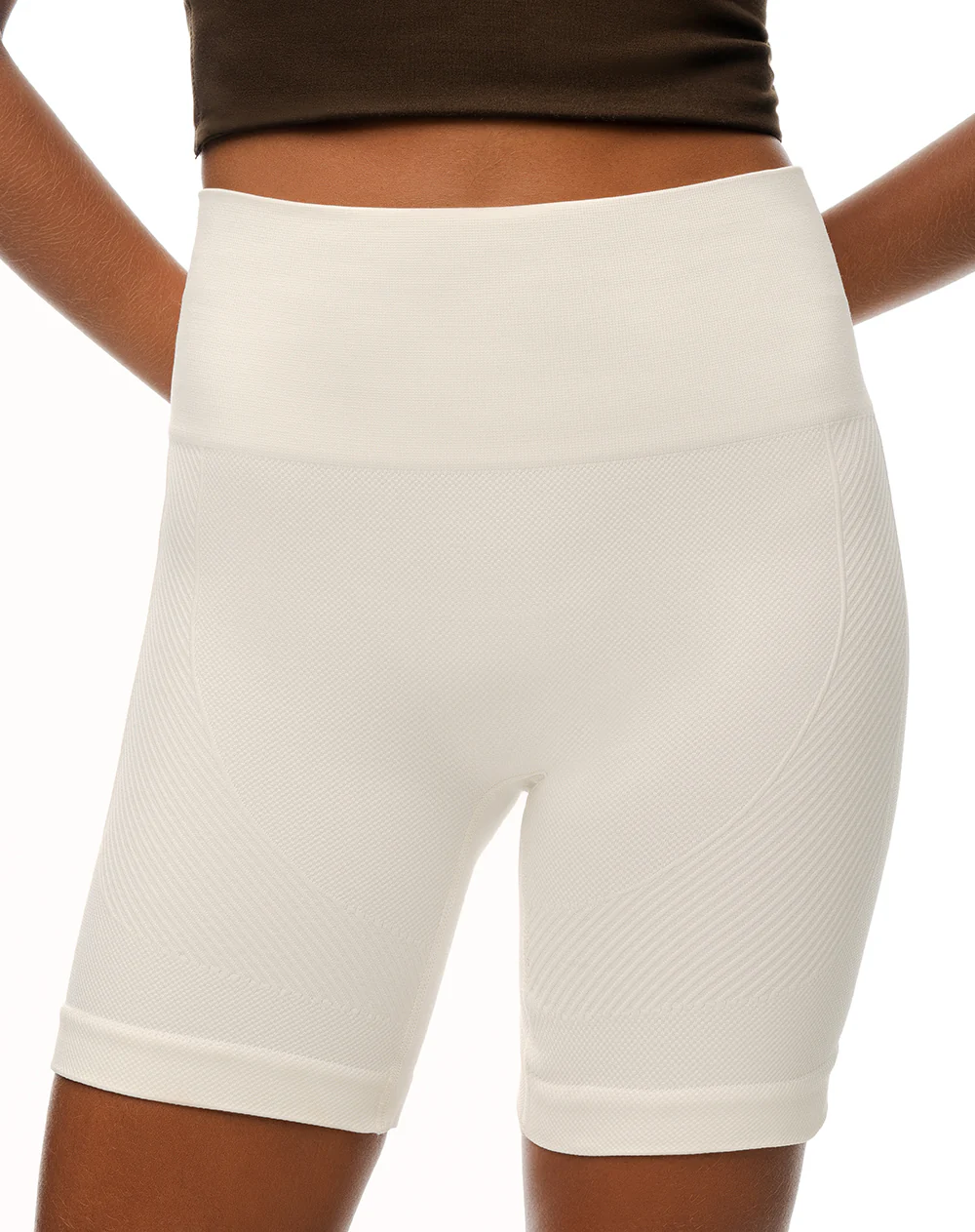 Biker deportivo seamless blanco mujer - Image 2