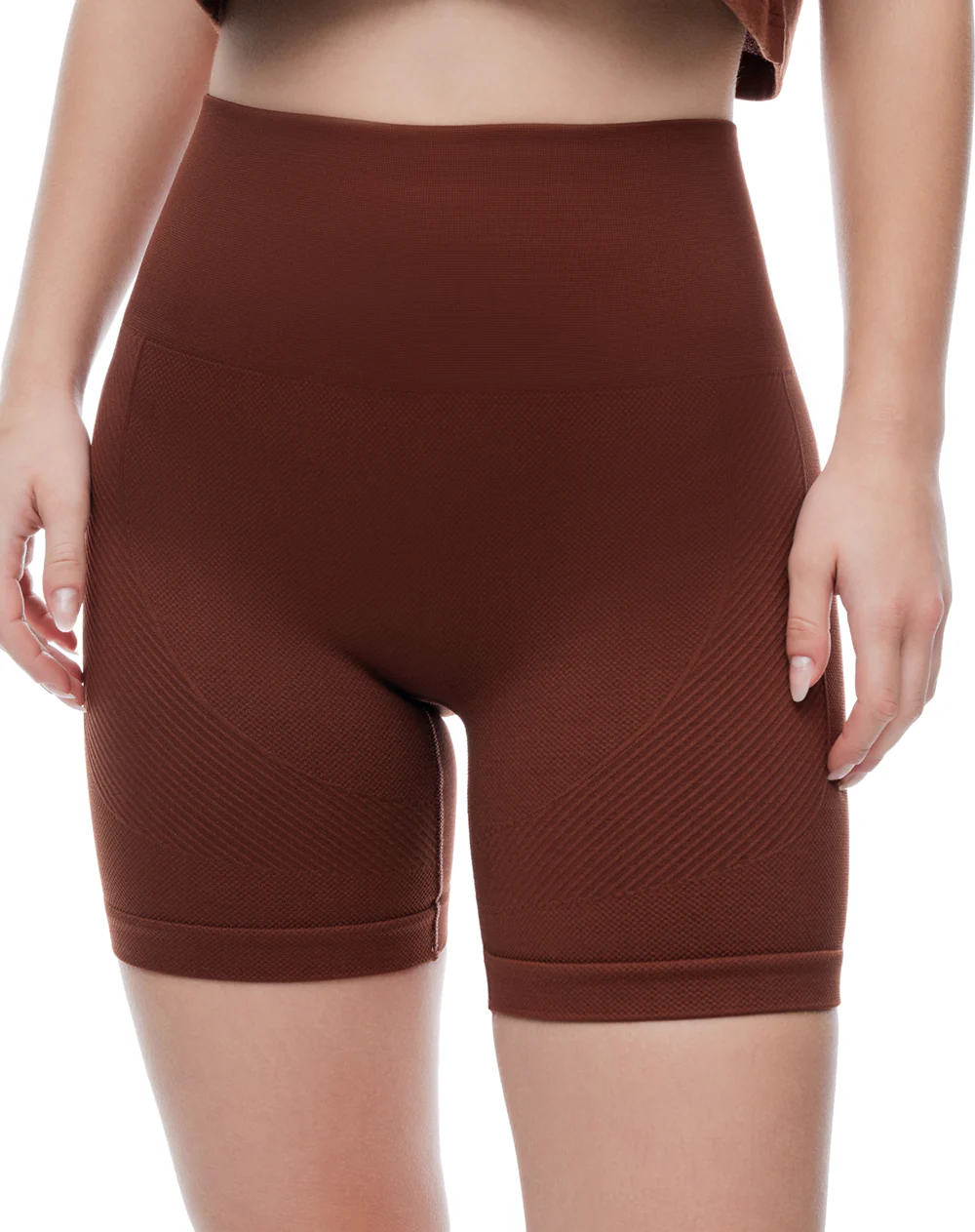 Biker deportivo seamless café mujer - Image 3
