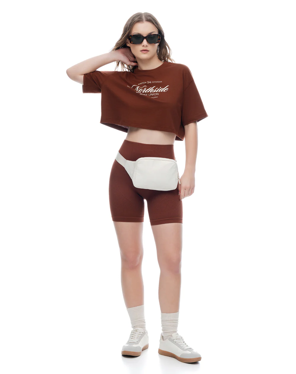 Biker deportivo seamless café mujer - Image 5